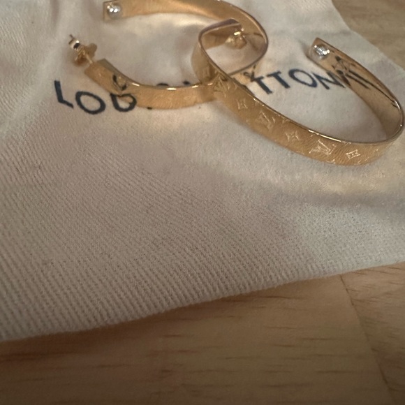 Louis Vuittion Monogram hoop earrings - Picture 2 of 4